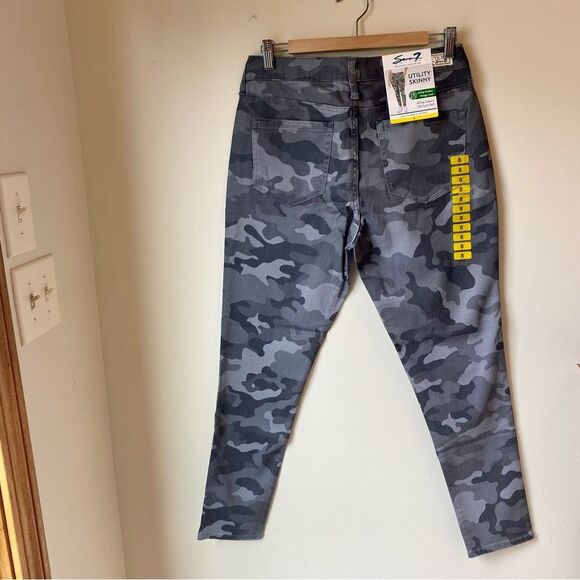 SEVEN7 Pants Utility Ankle Skinny Soft Touch Twill Gray Concrete Camo 8 NWT - Picture 8 of 9